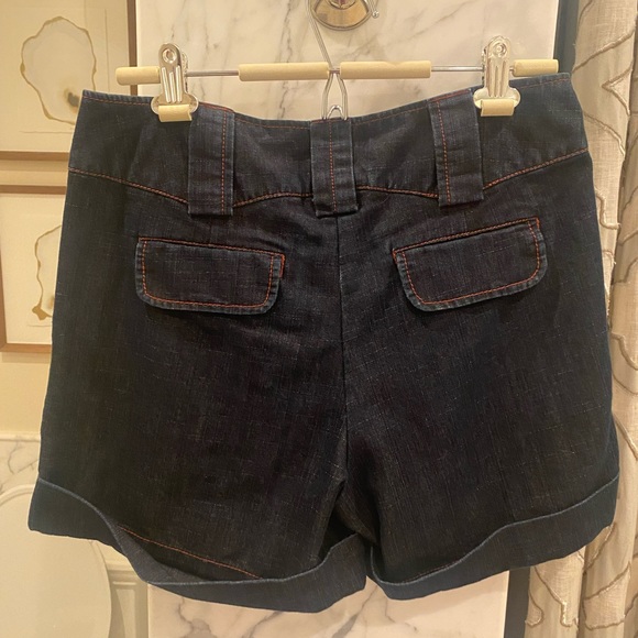 Anthropologie Denim Shorts with Rust Stitching - Picture 2 of 8